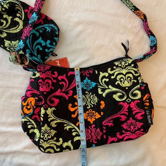 Multicolor quilt purse with bonus change purse - Picture 3 of 8